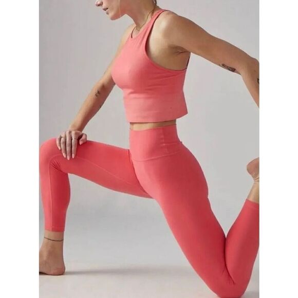 Athleta Transcend 7/8 Tight "Coral Petal" Size XS - Picture 1 of 11